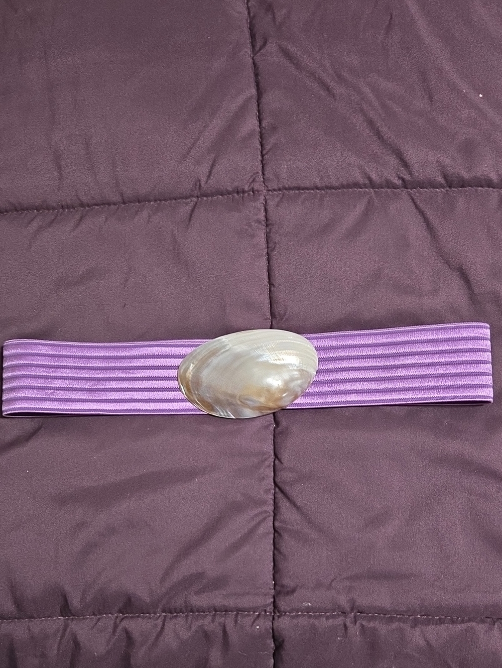 She Shells Hawaii Purple Stretchy Shell Belt Size Medium